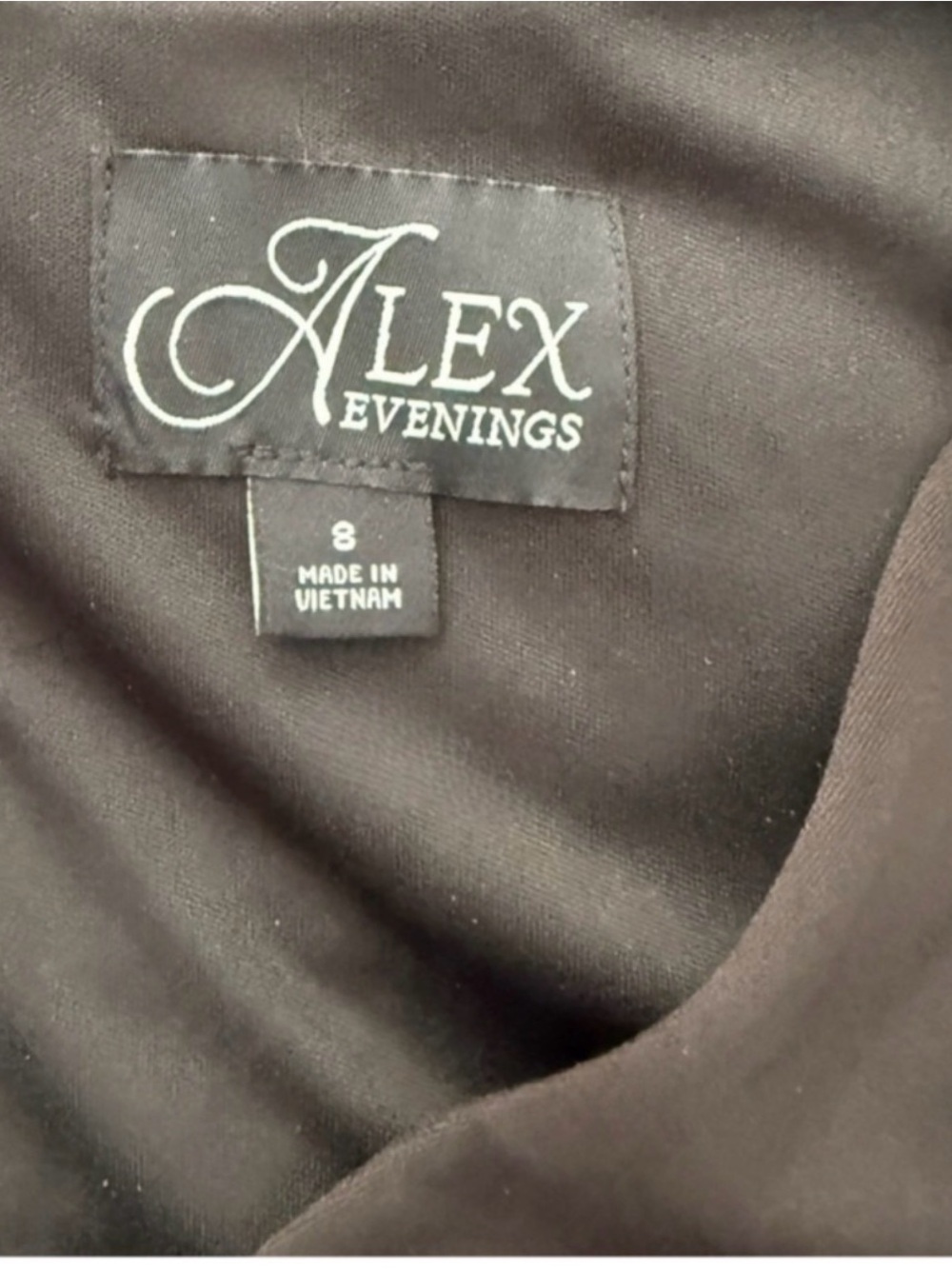 Alex Evenings Black Gown Formal Evening Dress Size 8 NWT - Picture 5 of 7